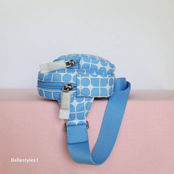KATE SPADE Belt Bag Noel Jacquarded Printed Fabric Bag- Astral Blue color ⭐ - Picture 11 of 16
